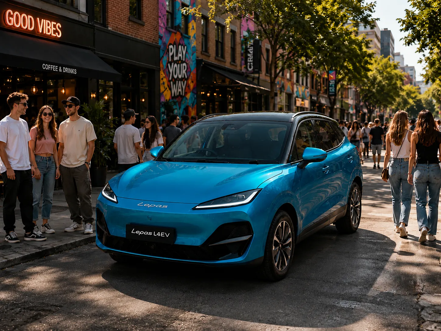LEPAS L4 eléctrico en vista frontal lateral