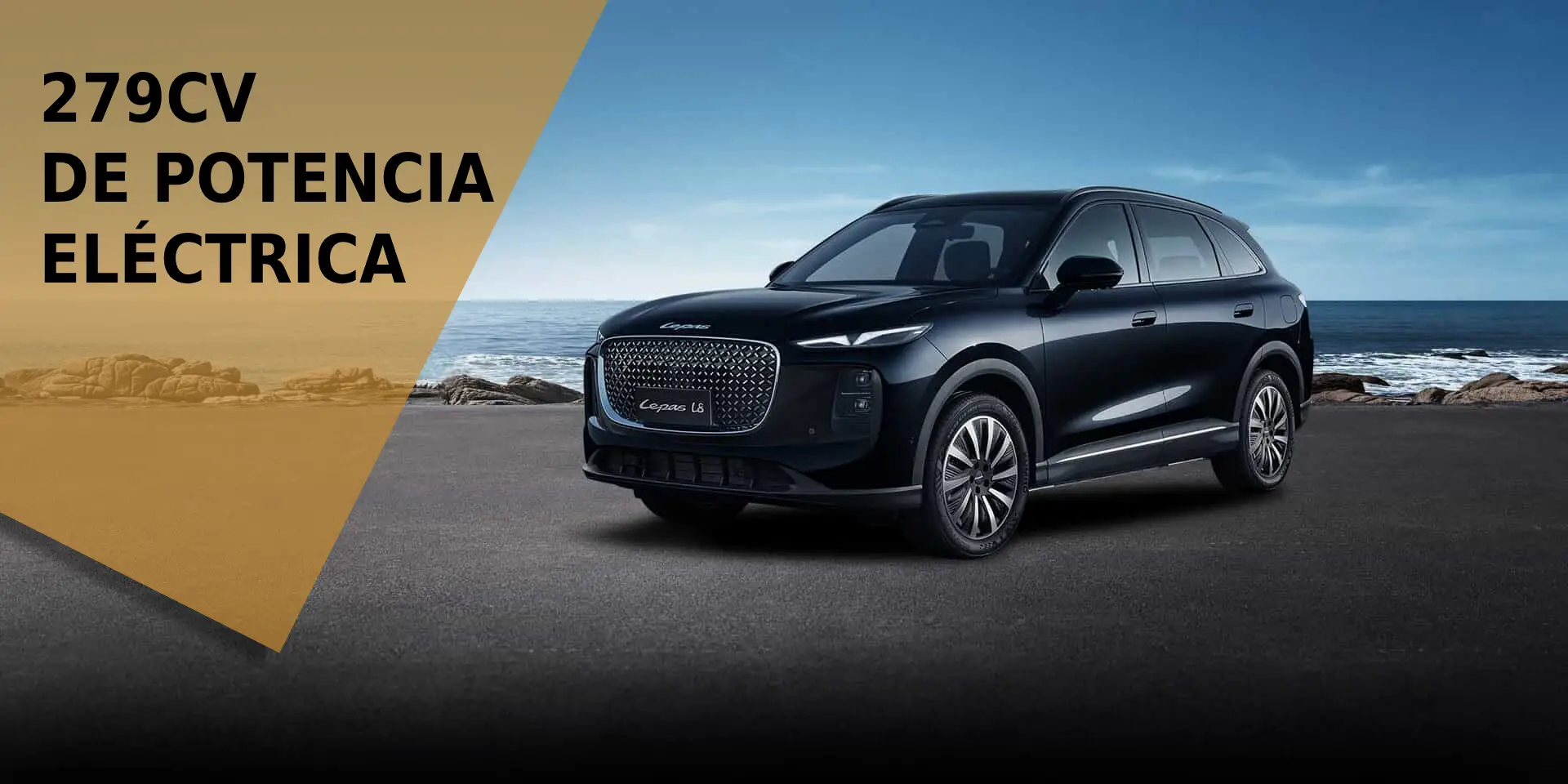Sistema híbrido enchufable PHEV del LEPAS L8 con batería LFP de 18,4 kWh y motor 1.5 TGDI turbo